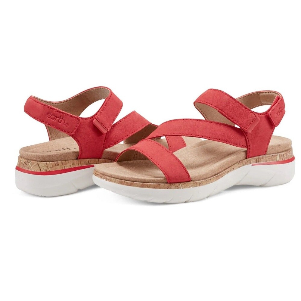 Women's Earth, Roni Sandal Womens Size 10 strappy  open toe arch support leather